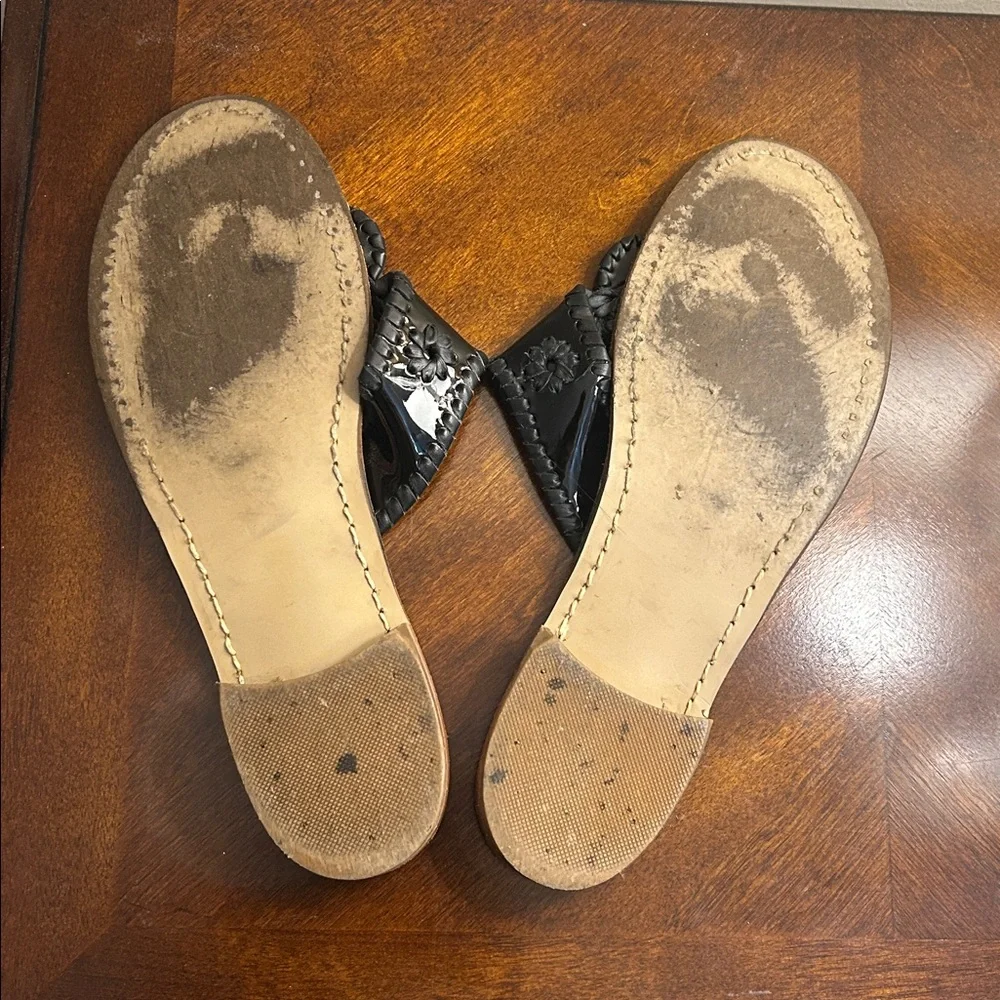 Jack Roger ‘Original Jacks’ Black Patent Leather Sandal - Picture 5 of 9